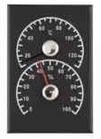 Svart termometer och hygrometer för bastu - Bastutillbehör - 6410416406237 - 1