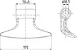 Slaghammare 70/170 mm - Slåttermaskiner - 8719493555387 - 2