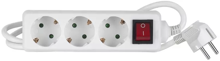 3-delad förlängningssladd + brytare, olika längder - Förlängningssladdar - 6435200256317 - 1