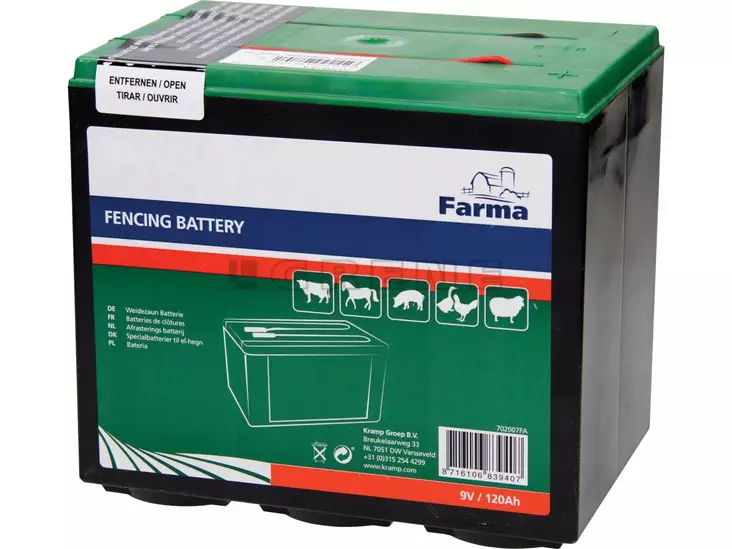 Batteri Farma 9V 120 Ah - Elstängseltillbehör - 8716106839407 - 1