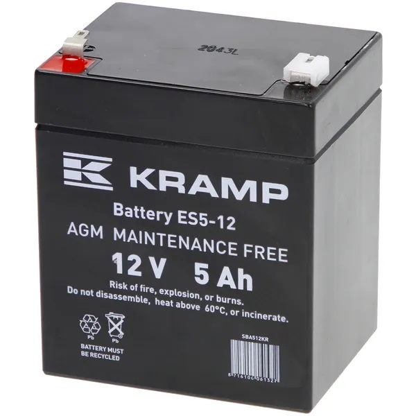 Batteri Kramp 12V 5Ah - Startbatterier - 8716106061327 - 1