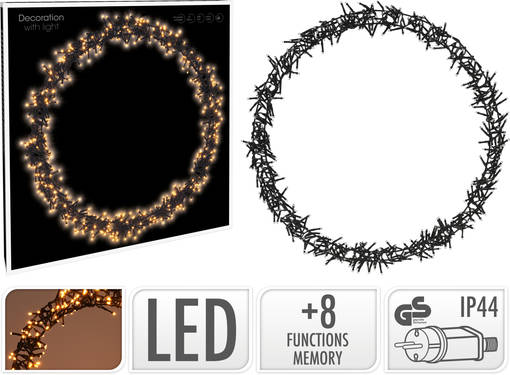 Akrylljuskrona 58cm 500-LED - Stämningsbelysning - 8719987979637 - 1