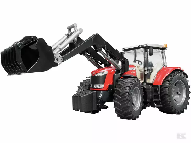 Bruder Massey Ferguson 7624 med frontlastare - Bruder arbetsmaskinsleksaker - 5700038449707 - 1