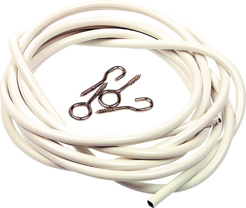 Habo gardinstång 5m vit stål - Fönstertillbehör - 7318750184257 - 1