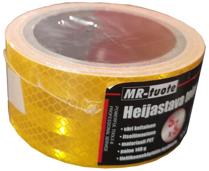 Reflekterande tejp gul 5 cm x 5 m ECE - Tejper - 6430074693657 - 1