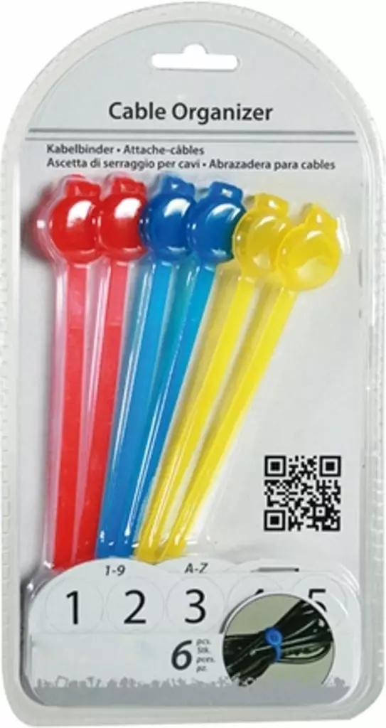 Kabelfästen 6 st/fp - Underhållningselektronik - 4029811318247 - 1