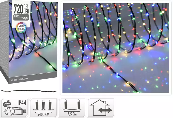 Multifärgad LED-ljusslinga 720-delar mjuk kabel - Stämningsbelysning - 8719987973307 - 1