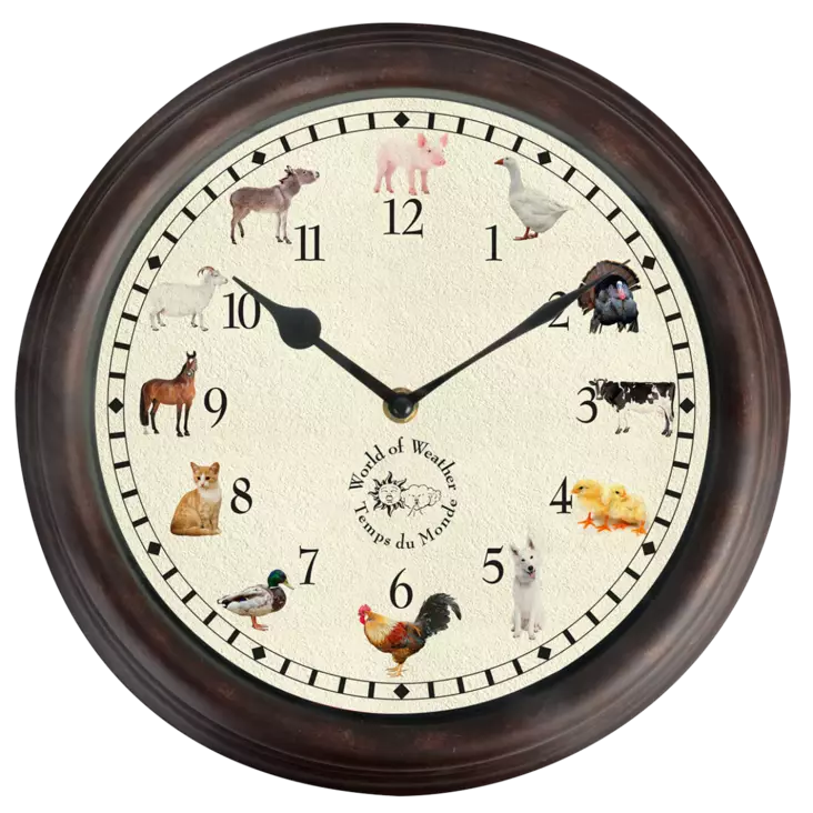 Bondgårdsdjur väggur med ljud - Gårdrelaterade produkter - 8714982161087 - 1