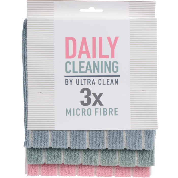 Mikrofiberduk ljusa färger 3 st/fp - Allrengöring - 8719987407017 - 1