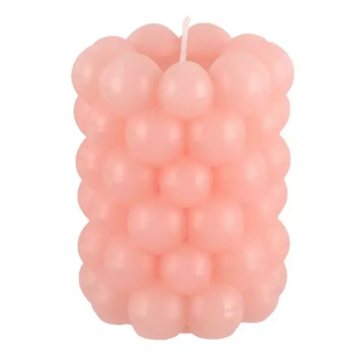 Polar Bubbloljeljus pelare ljusrosa 7x9cm - Ljusstakar - 6410416268507 - 1