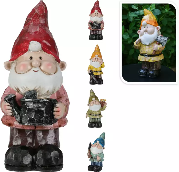Trädgårdstomte Gnome 16 cm - Trädgårdsskulpturer, dekorationer - 8719987825927 - 1