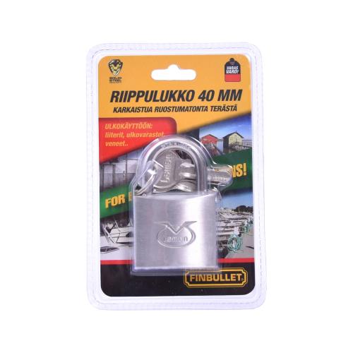 Rostfri hänglås 40mm - Hänglås, reglar, gångjärn - 6438152024997 - 1