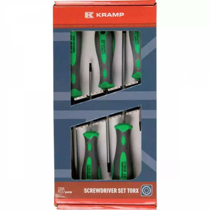 Kramp Torx skruvmejselsats 5-delar - Skruvmejslar och -satser - 8716106939787 - 1