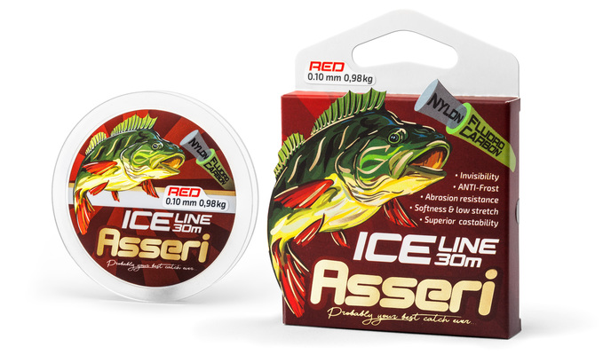 Snöre Asseri Röd 30m 0,14 mm - Pimpellinor - 4741555001697 - 1