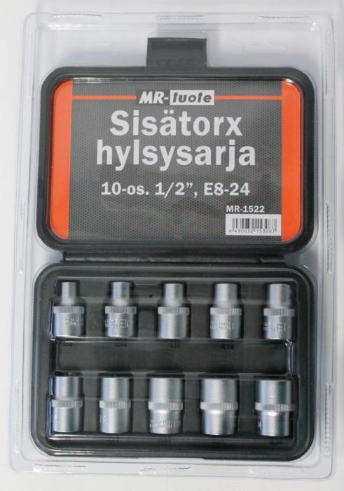 Sisätorx hylssats 10-del. 1/2" - Hylsor och satsar - 6430032153087 - 1