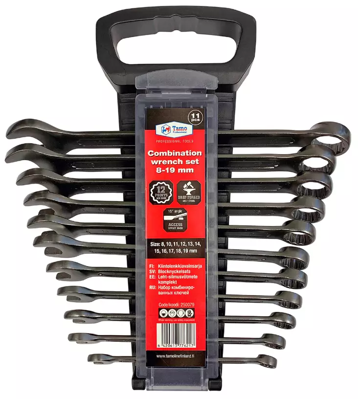 Tamo fast nyckelsats 11-delar 8-19mm - Fast nyckelringar - 6420613776217 - 1