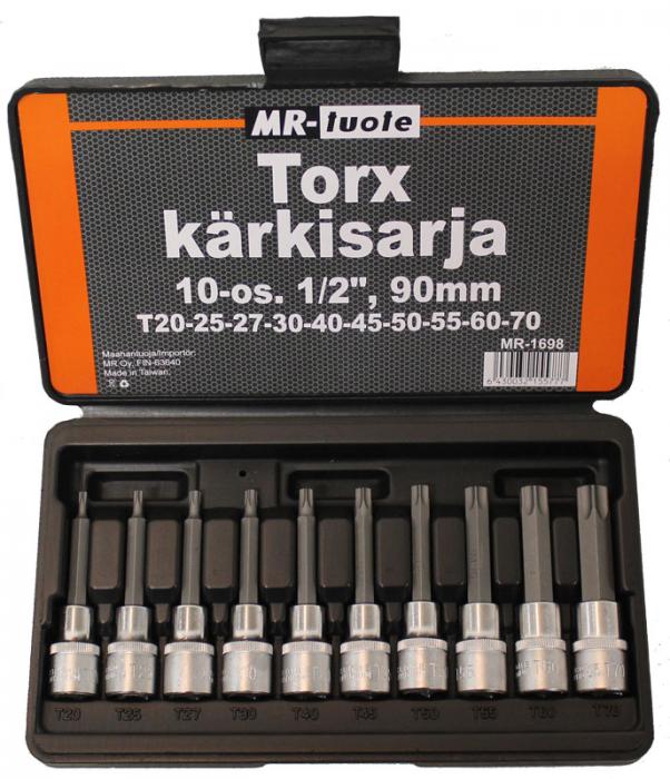 Torx hylssats 10-delar - Hylsor och satsar - 6430032155777 - 1