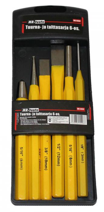 Stämjärn- och rörtångsset 6 delar. - Mejslar och spetsar - 6430032155067 - 1