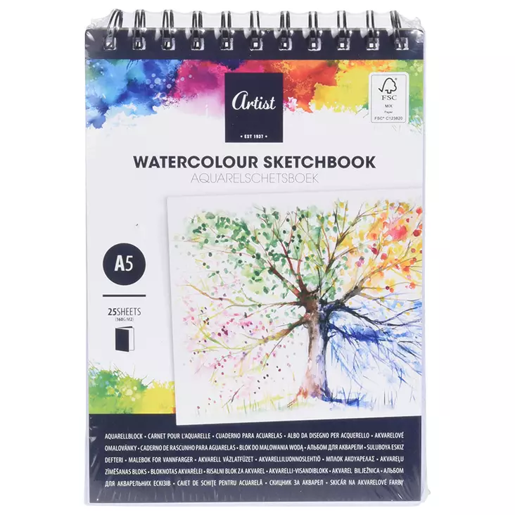 Vattentäckningsblock A5 - Konstnärsmaterial - 8719987402807 - 1