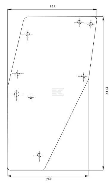 Fönsterblad, höger (Deutz-Fahr 04347343) - Hytt och kaross - 3660980024327 - 1