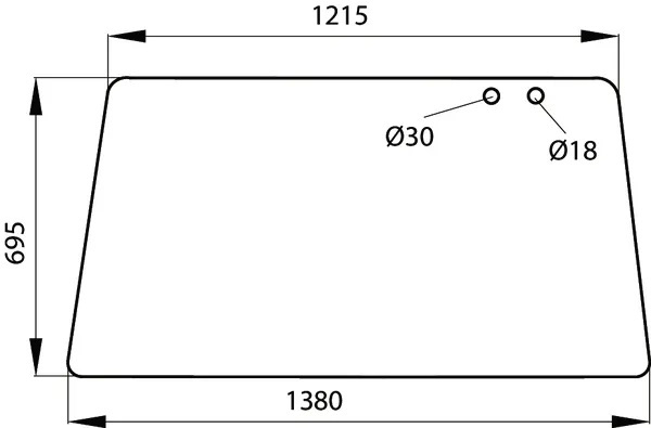Bakruta, övre (Fendt 186813051200) - Styrhytt och kaross - 3660980062527 - 1