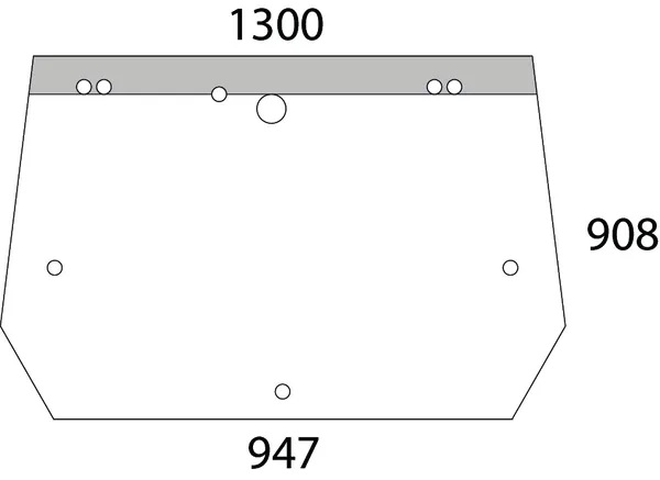 Bakruta, övre (CNH 82016997) - Hytt och kaross - 3660980063647 - 1