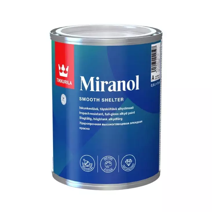 Tikkurila Miranol grundfärg vit, kan tonas - Inomhusfärger - 6408070022627 - 1