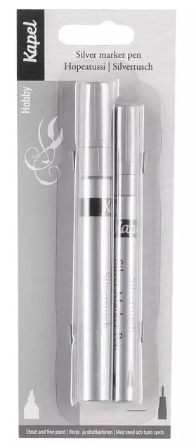 Kapel Hobby silverpenna tunn + tjock - Juldekorationer - 6410411523977 - 1