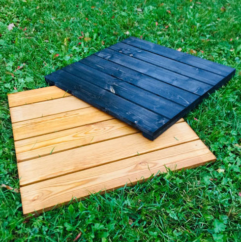 Träplatta mörk 60x60 cm - Trädgårdsmöbler - 6430040629987 - 1