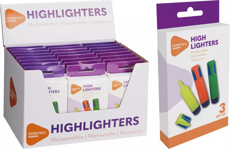 Markeringstuber 3 st/förpackning - Kontorsmaterial - 8721037499507 - 1