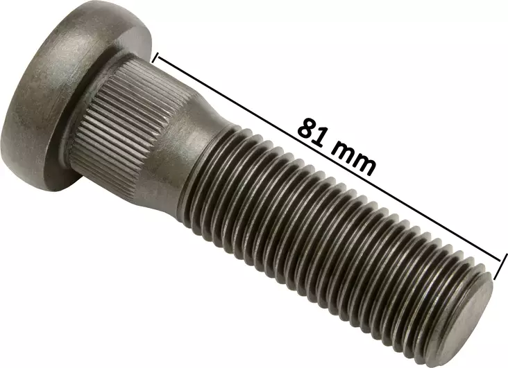 Hjulsbult 81mm rund huvud passar SC - Axel och styrning - svm0000008977 - 1