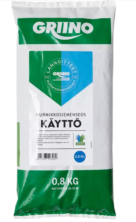 Griino Användargräsmatta 0,8 kg - Frön och sättpotatisar. - 6417687000317 - 1