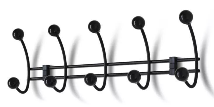 Habo klädhängare Berry 5-krokar svart 435 mm - Väggkrokar, klädhängare - 7317900302237 - 1