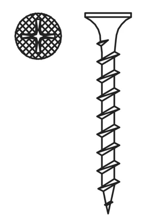 Bandad gipsskruv 3,9x35 mm glesgängad - Skruvar och spikar - 5710764573997 - 1