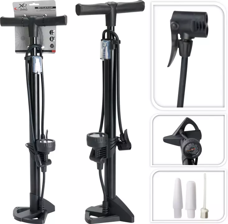 Cykelpump med manometer - Cykeltillbehör - 8721037467117 - 1