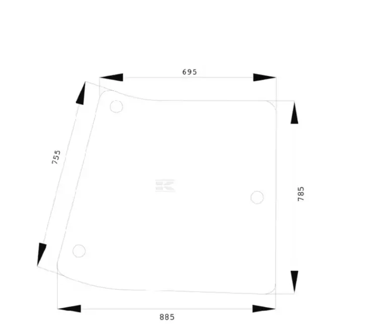 Sidolös, höger (JD R201575) - Hytt och karosseri - 8716106991907 - 1