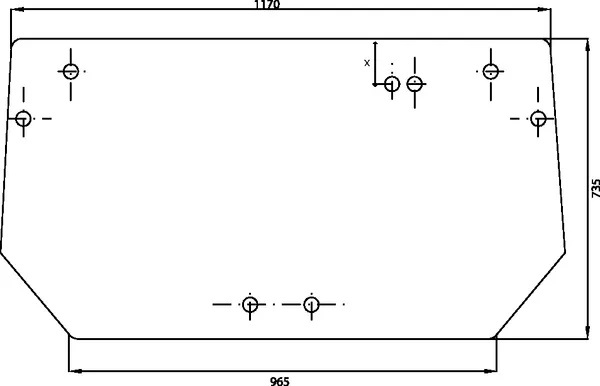 Bakfönster, övre (Deutz-Fahr 00110806030) - Hytt och kaross - 8716106708307 - 1