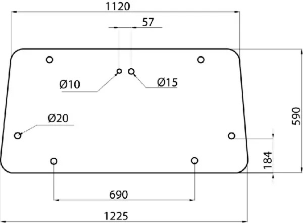 Bakfönster, övre (MF 3476182M1) - Hytt och kaross - 3660980021487 - 1