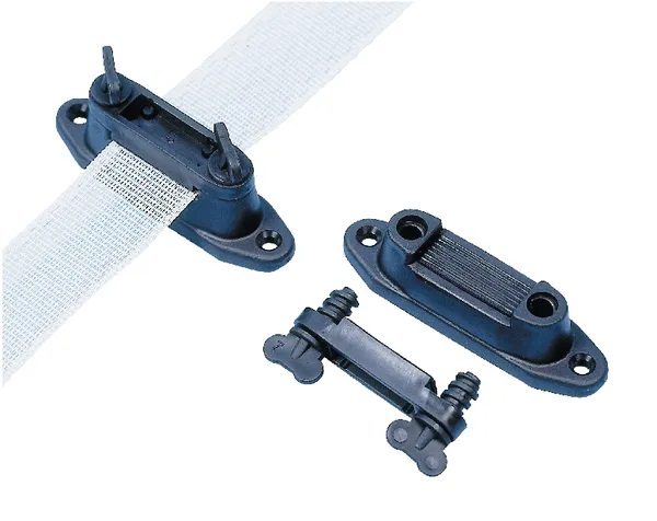 Kombinerad band- och hörnisolator, svart, 10 st - Isolatorer - 4018653443507 - 1