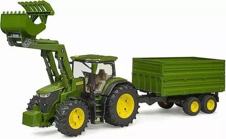 Bruder John Deere 7R 350 med frontlastare och släpvagn - Bruder arbetsmaskinsleksaker - 4001702031558 - 1