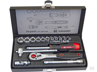 Hylsnyckelsats 16-delad 1/4" 4-13 mm - Hylsor och satsar - 8716106909728 - 1