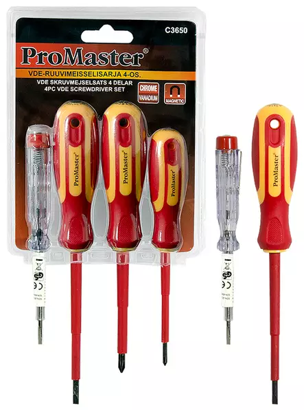 Skruvmejselset VDE 4-delar - Skruvmejslar och -satser - 6420286836508 - 1