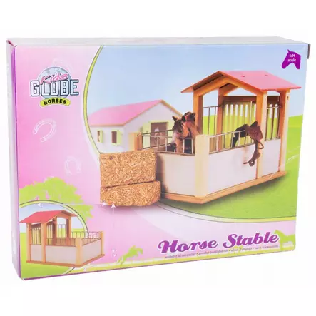 Kids Globe häst och stall 1:24 - Andra lantbruks- och arbetsmaskinsleksaker - 8713219361238 - 2