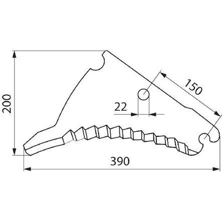 Presskniv 390 x 200 mm Agronic Kuhn - Balpressar - 8719607076548 - 2