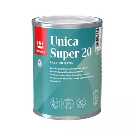 Tikkurila Unica Super 20 halvblänkig urethanalkydlack, toningsbar - Lacker, hartser - 6408070036358 - 1