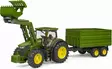 Bruder John Deere 7R 350 med frontlastare och släpvagn - Bruder arbetsmaskinsleksaker - 4001702031558 - 1