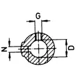 Gaffel NG, Ø22H8, kilspår 6mm, M10, W2100/W100E - Gafflar - 8435194010528 - 3