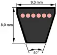 Kilrem 3V 900, 2286 mm - Remmar och tillbehör - 4014486044188 - 2