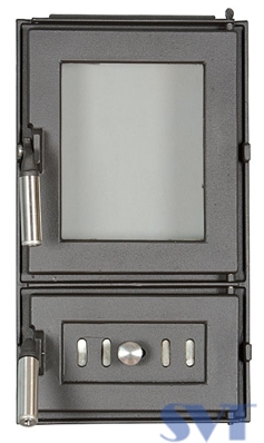 Eldrörslucka med glas 370x185mm (531) - Spishällar, kokplattor - 6419876005318 - 1