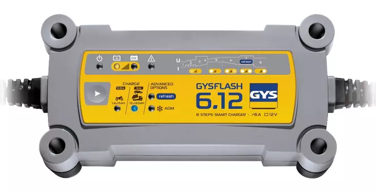 Batteriladdare GYS GysFlash 6.12 12 V - Invertrar, laddare - 3154020029378 - 1